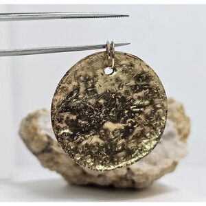 Vintage Or Antique GF - Bronze - Hammered Pocket Watch Case Back - Pendant *Read